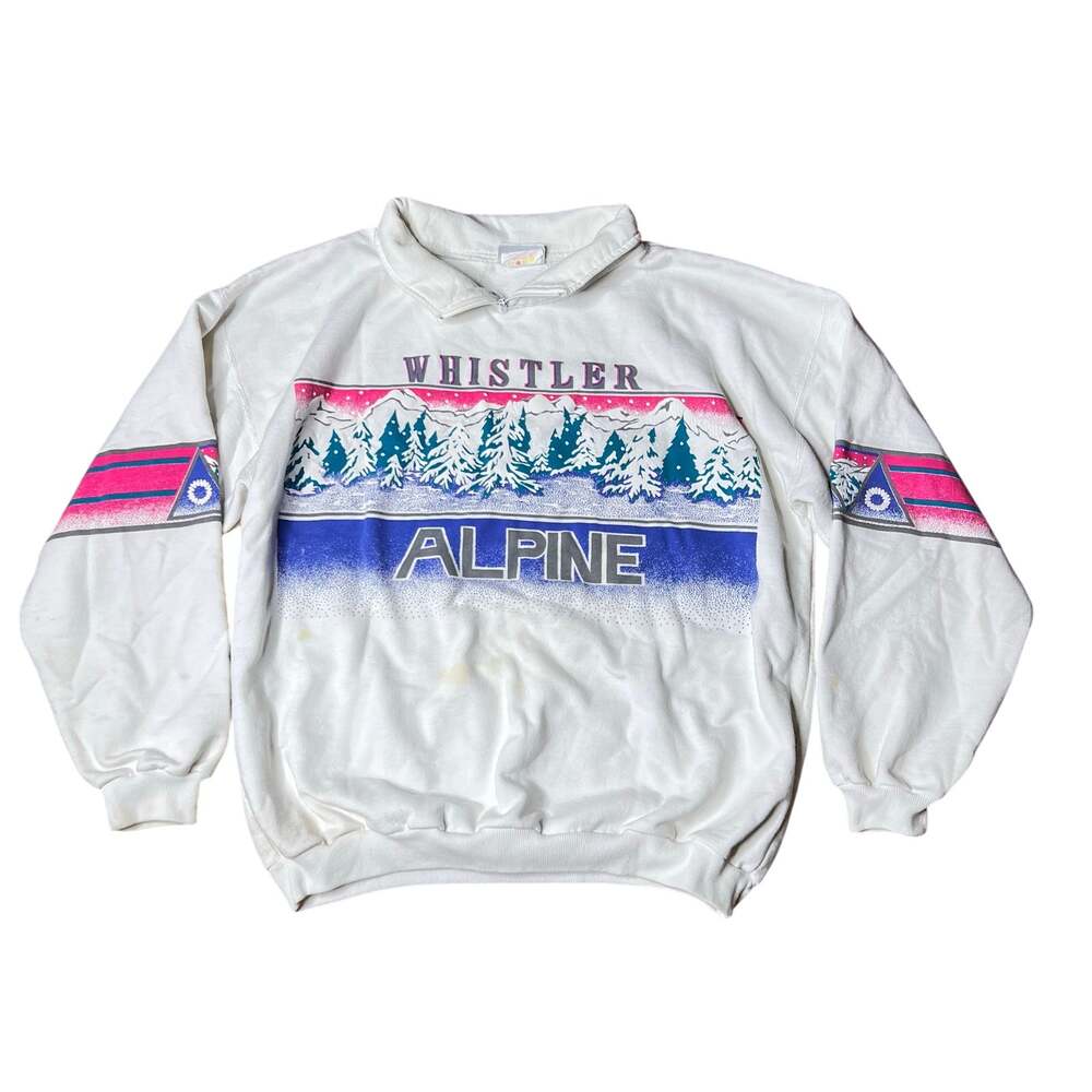 Vintage 80s 90s Whistler Ski Winter Sweatshirt Crewneck Large